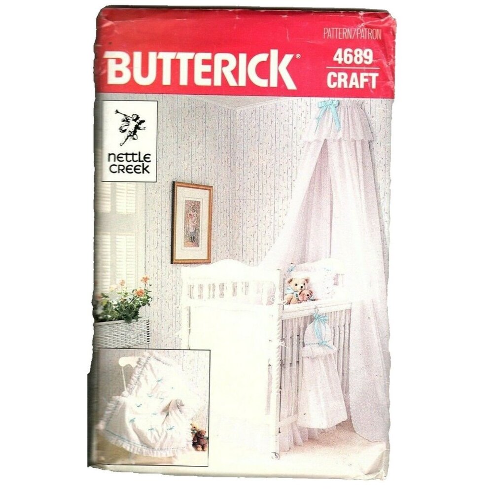Butterick 4689 Nettle Creek Babys Room Accessories Vintage Uncut Sewing Pattern